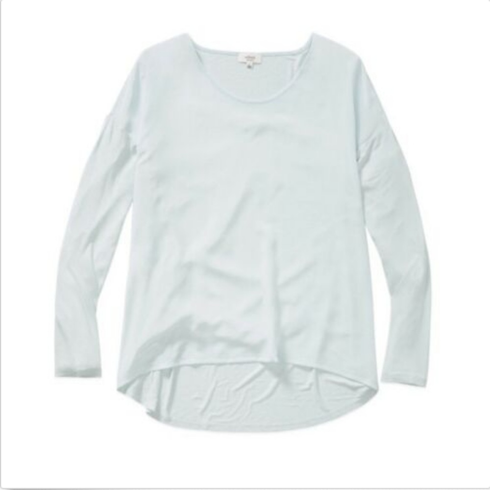 Aritzia Wilfred Charleville Silk Blue Blouse